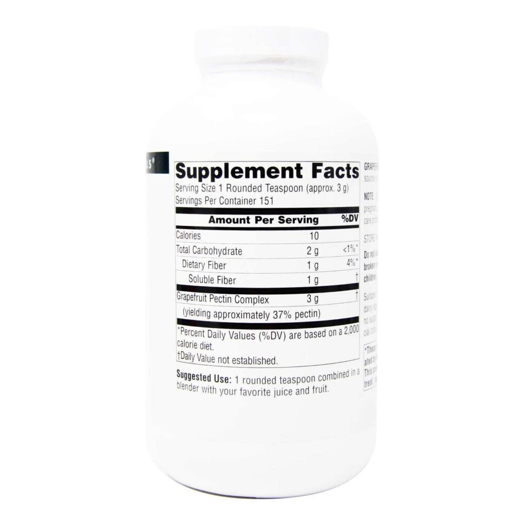 Pectina de Toranja Source Naturals em Pó 453.6g: Fibra Natural para Seu Bem-Estar - Imagem 2
