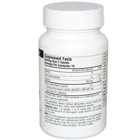 Source Naturals, Extrato de Café Verde 500 mg - 30 Comprimidos - Image 2