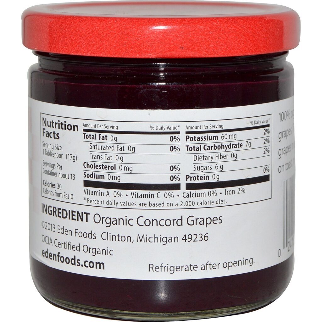 Geléia de Uva Orgânica Eden Foods 227g: Sabor Natural e Saudável para Você - Imagem 2