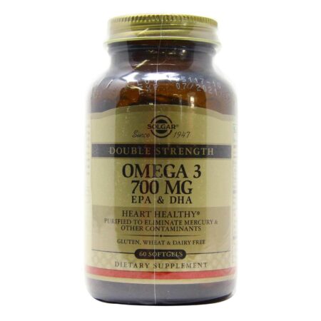 Solgar, Ômega-3 Dupla Força 700 mg - 60 Cápsulas