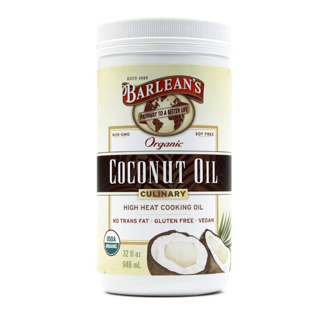 Barlean's Óleo de Coco Orgânico Culinária - 946 ml (32 oz) | Versão Brasileira Pronta Entrega