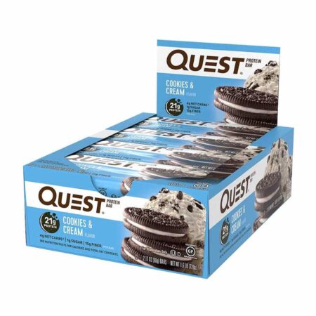 Barra de Proteína Cookies & Cream Quest Nutrition 60 gr - 12 Unidades - Image 2