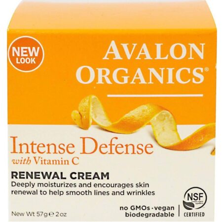 Avalon Organics, Creme Facial Renewal com Vitamina C - 57 g