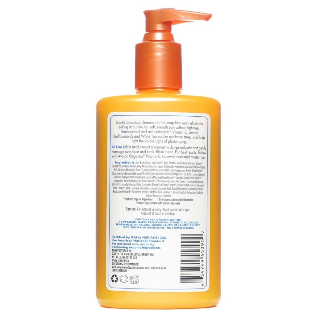 Avalon Organics Leite Hidratante de Limpeza com Vitamina C - 251mL - Imagem 2