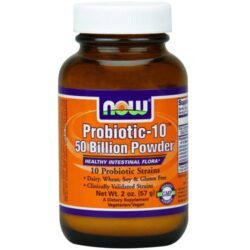 Now Foods Probiótico-10 50 Bilhões em Pó 57g - Saúde Intestinal Completa
