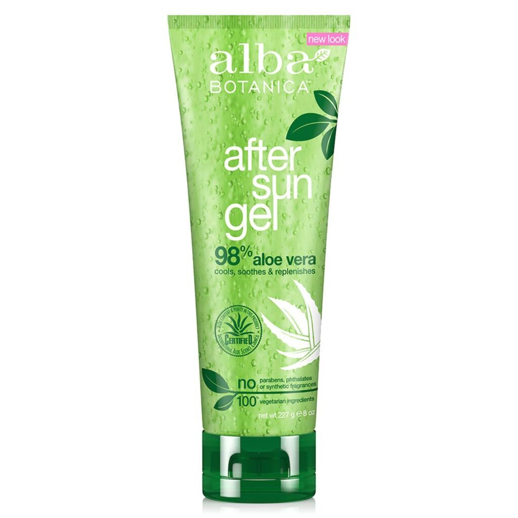 Alba Botanica Gel Pós-Sol 98% Aloe Vera 227g: Hidratação Intensa e Alívio Profundo para Pele Queimada pelo Sol