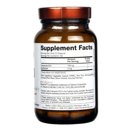 Olympian Labs Coenzima Q10 100mg - 60 Cápsulas Vegetarianas - Energia e Saúde Celular no Brasil - Imagem 2