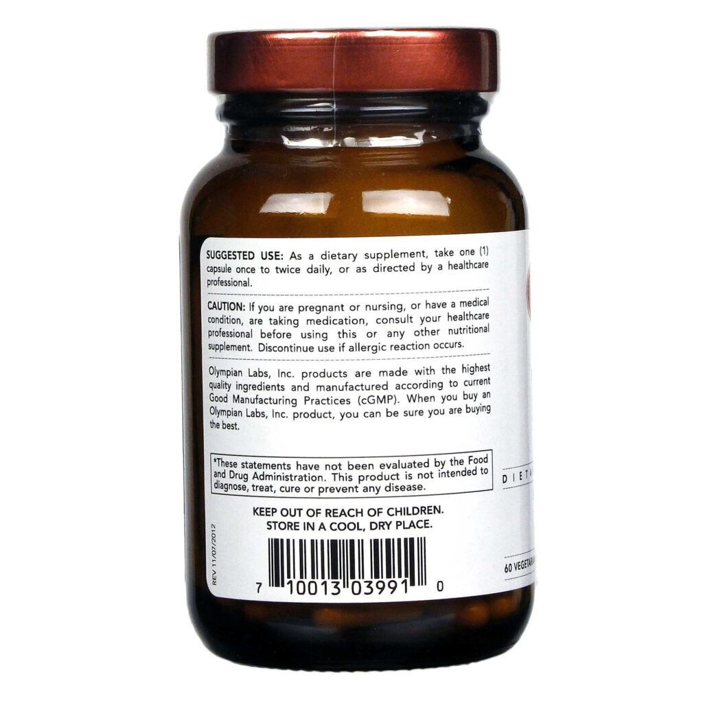 Olympian Labs DIM 100 mg - 60 Cápsulas Vegetarianas: Suporte ao Equilíbrio Hormonal e Bem-Estar - Imagem 3