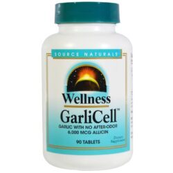 Source Naturals Wellness GarliCell™ 90 Tabletes: Saúde do Coração e Imunidade