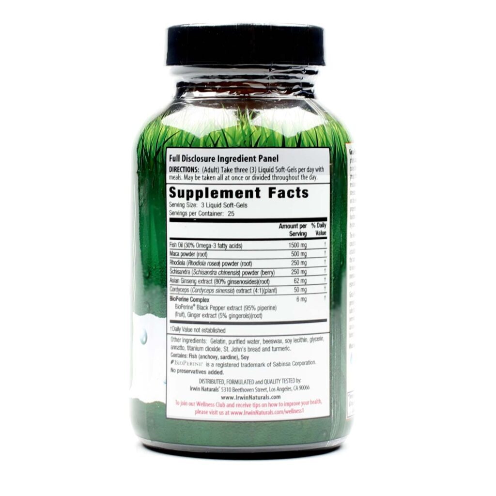 Irwin Naturals Ginza-Plus Extrato de Ginseng 75 Cápsulas em Gel - Energia e Vitalidade - Imagem 2