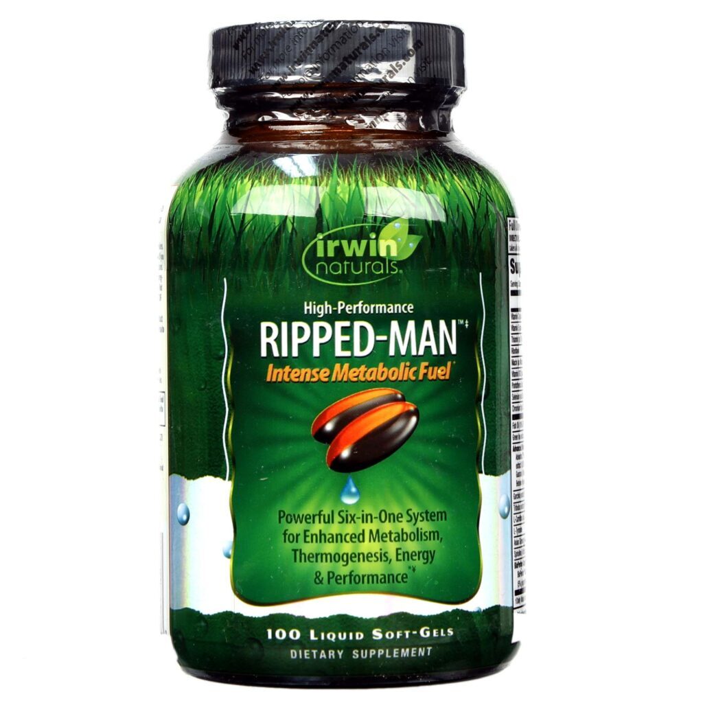 Irwin Naturals Ripped-Man™ Alta Performance - 100 Cápsulas em Gel: Potencialize Seus Treinos