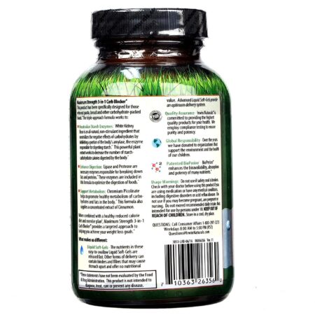 Irwin Naturals, 3-em-1 Carb Blocker® - 75 Cápsulas em Gel - Image 3