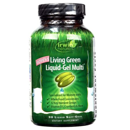 Irwin Naturals, Multivitamínico Feminino Living Green - 90 Cápsulas em Gel