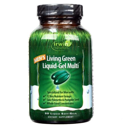 Irwin Naturals, Multivitamínico para Homens Green Living - 90 Cápsulas em Gel Líquido