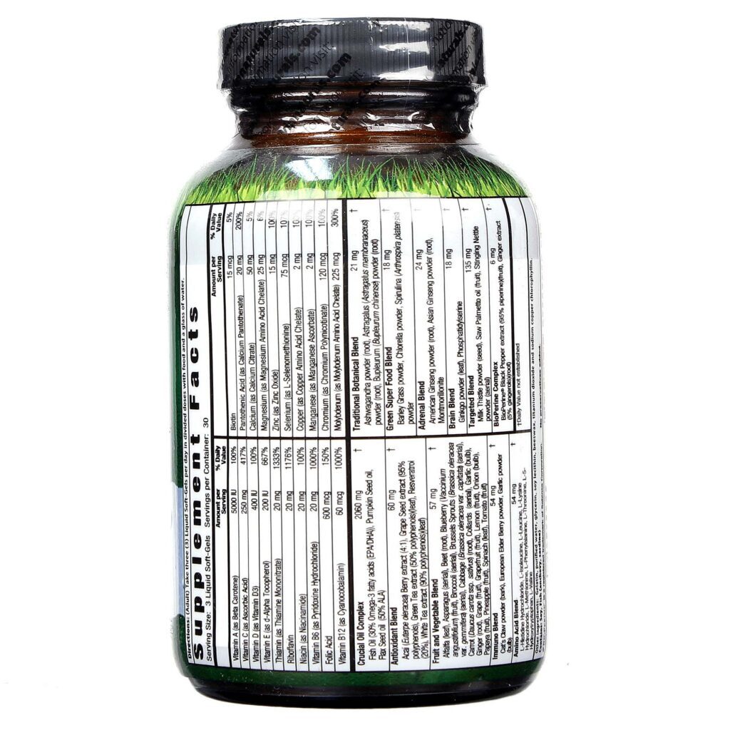 Irwin Naturals Green Living Multivitamínico para Homens - 90 Cápsulas em Gel Líquido - Imagem 2