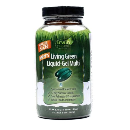 Irwin Naturals, Multivitamínico para Homens Living Green™ - 120 Cápsulas em Gel Líquido