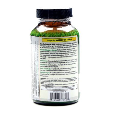 Irwin Naturals Só um Líquido Gel Multi Sem Ferro 60 Cápsulas: Vitalidade e Nutrição Essencial - Imagem 3