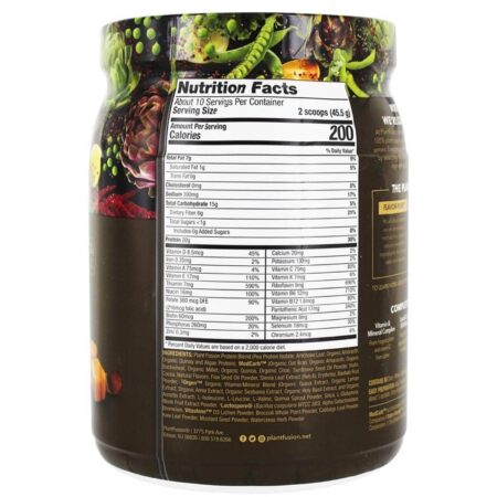 Plantfusion, Proteína Vegetal Refeição Completa, Sabor Caramelo e Chocolate - 455 g (1 lb) - Image 2