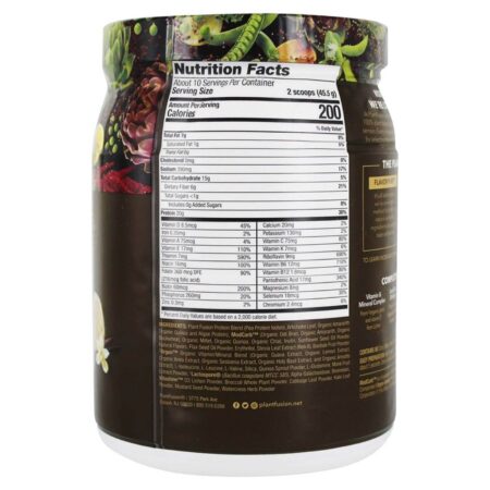 Plantfusion, Proteína Vegetal Refeição Completa, Sabor Baunilha - 455g (1 lb) - Image 2