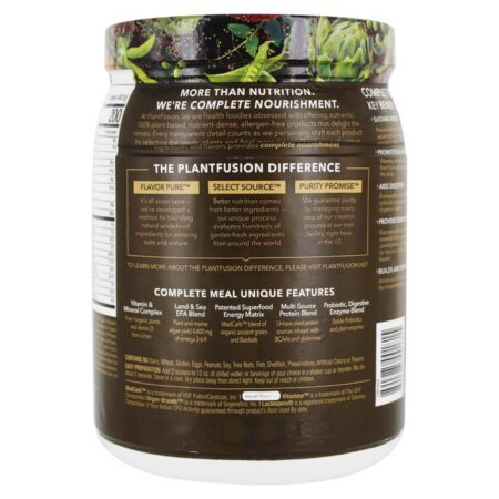 Plantfusion, Proteína Vegetal Refeição Completa, Sabor Baunilha - 455g (1 lb) - Image 3