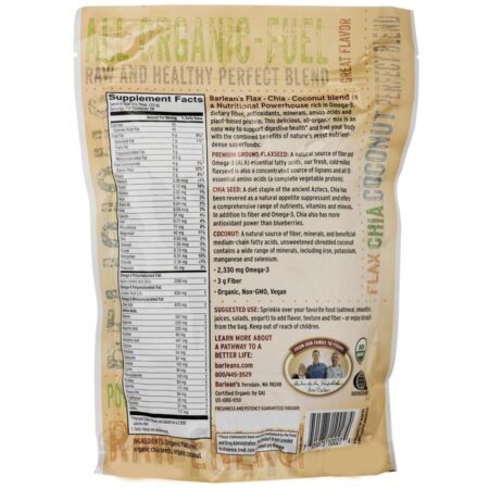 Barlean's Raw Energy: Linho, Chia e Coco - Potência e Nutrição Energética 340g - Imagem 2