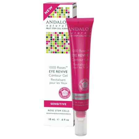 Andalou Naturals, 1000 Roses® Gel Revitalizante Para a Área dos Olhos - 18 ml (.6 fl oz)