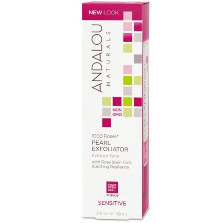 Andalou Naturals 1000 Roses Pearl Exfoliator, Sensível - 2 oz