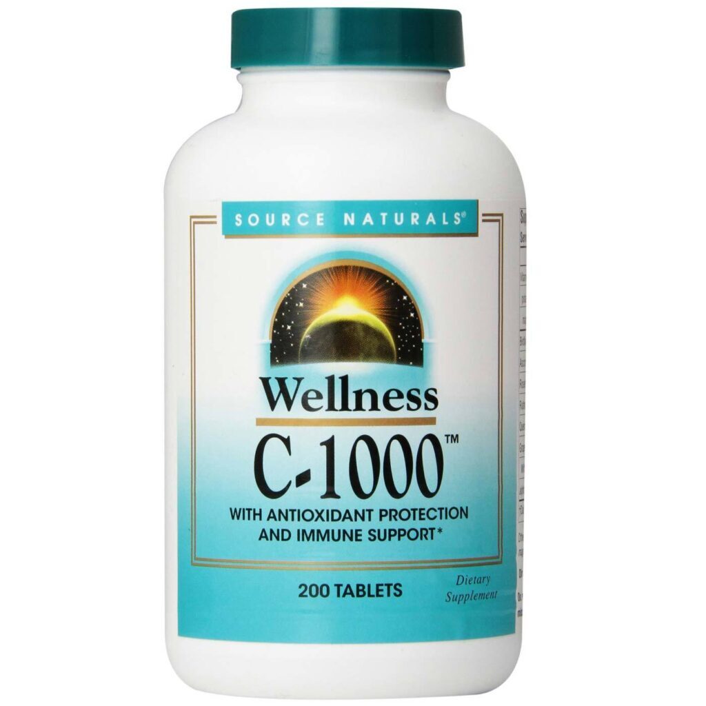 Source Naturals Wellness C-1000™ Vitamina C + Nutrientes - 200 Comprimidos: Energia e Imunidade para o Dia a Dia Brasileiro