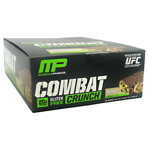 MusclePharm Barras Crocantes Combate Bolacha com Chocolate - 12 Pacotes