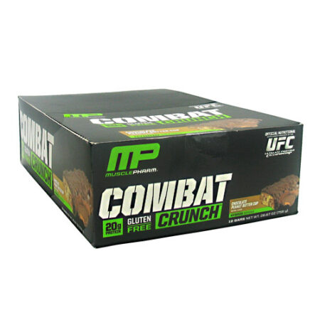 MusclePharm Combat Crunch Barras, Copo de manteiga de amendoim - 12 pack