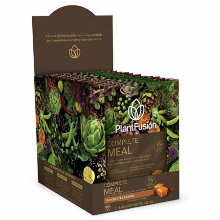 PlantFusion Proteína Completa de Plantas de Refeição - Caramelo de Chocolate - 12 - Pacotes de 1,60 oz