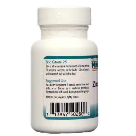 Nutricology, Citrato de Zinco 25 mg - 60 Cápsulas - Image 3