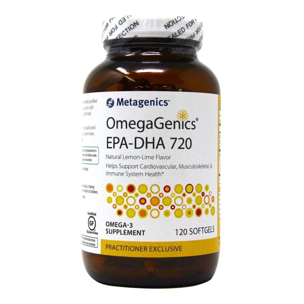 Metagenics OmegaGenics EPA-DHA 720 - Limão e Limão - 120 Cápsulas em Gel