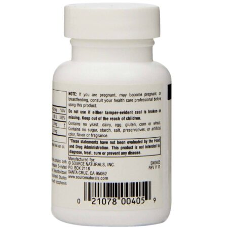 Source Naturals Tocotrienol Complexo Antioxidante 30 Cápsulas - Image 3