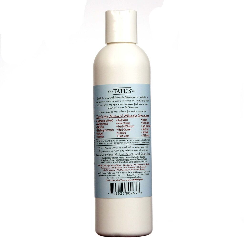 Tate's Shampoo Natural 237ml: Limpeza Profunda e Saúde Capilar - Imagem 2