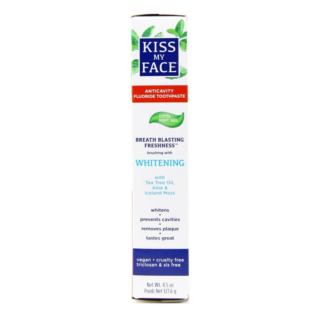 Kiss My Face Creme Dental Whitening Menta Refrescante 127.6 g - Clareador e Refrescante - Imagem 2