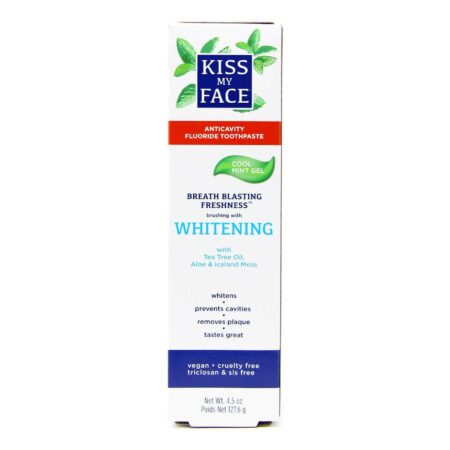 Kiss My Face, Creme Dental Whitening, Menta Refrescante - 127.6 g - Image 3