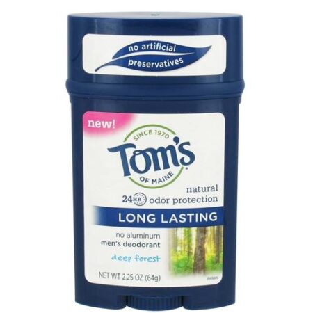 Tom's of Maine, Desodorante de Bastão para Homens - Natural e de Longa Duração - 64g