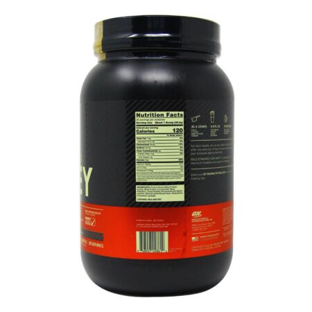 100% Whey Proteína Optimum Nutrition Double Rich Chocolate 2 lbs / 909 g - Image 3