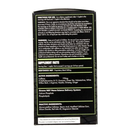 Edge X Nutrition Bodyshock NGT - 60 Cápsulas: Potencializador de Desempenho e Recuperação Muscular - Imagem 2