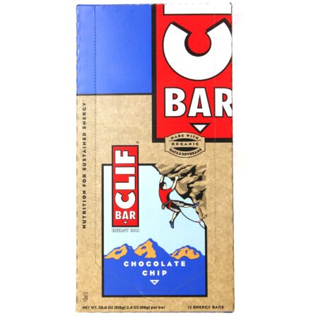 Clif Bar, Barras Energéticas Chocolate Chip - 12 Barras