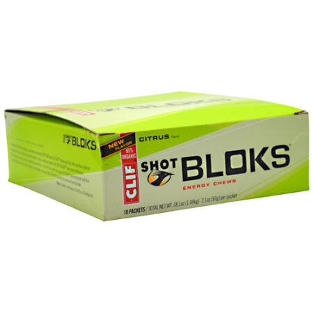 Clif Bar Shot Bloks Energia Chews, Citrus - 18 pack