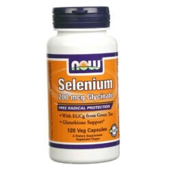 Now Foods Selênio 200 mg Glicinato com 120 Cápsulas Vegetarianas: Imunidade e Antioxidante Essencial