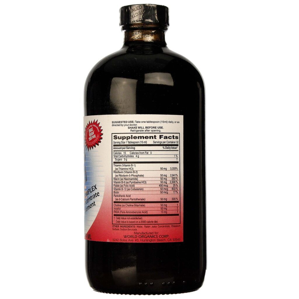 World Organic Líquido Ultra-B em Suco de Passas 474mL - Energia e Vitalidade - Imagem 2