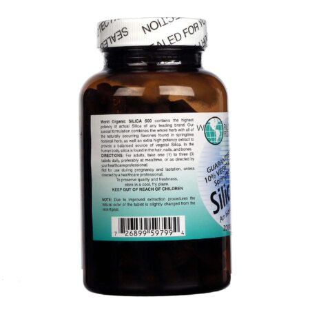 World Organic, Sílica 500 mg - 200 Tabletes - Image 3