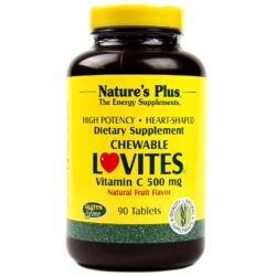 Nature's Plus Vitamina C 500 mg Lovites - 90 Tabletes para Imunidade e Saúde