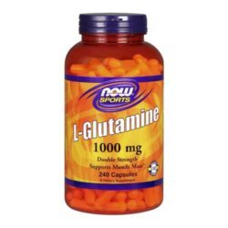 Now Foods L-Glutamina 1000 mg - 240 Cápsulas: Essencial para Recuperação Muscular e Saúde Intestinal no Brasil