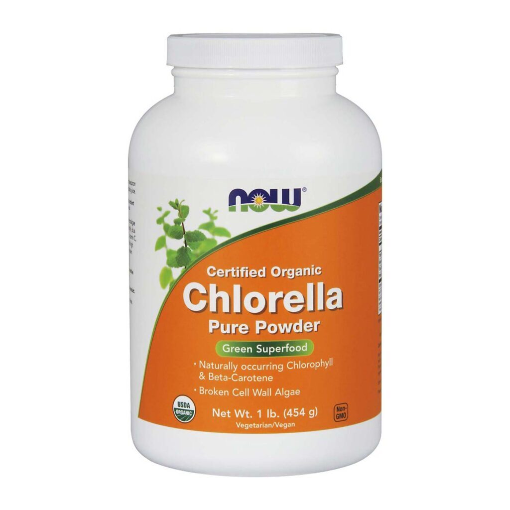Now Foods Chlorella Orgânica em Pó - 454g | Superalimento Rico em Nutrientes