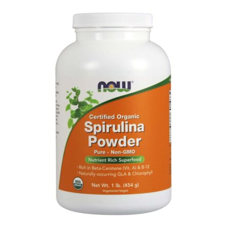 Now Foods, Spirulina Orgânica em Pó - 454 g