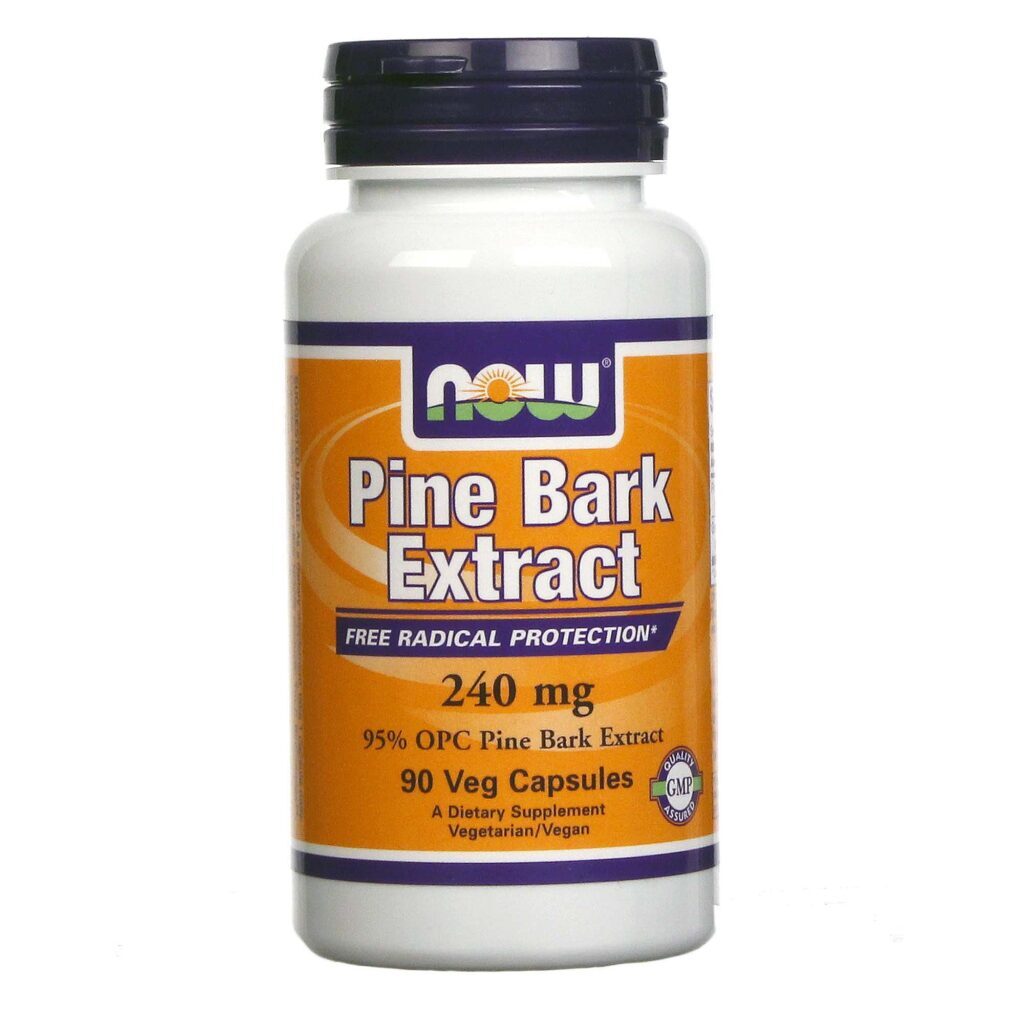 Now Foods Extrato de Casca de Pinheiro 240 mg - 90 Cápsulas Vegetarianas | Antioxidante Natural
